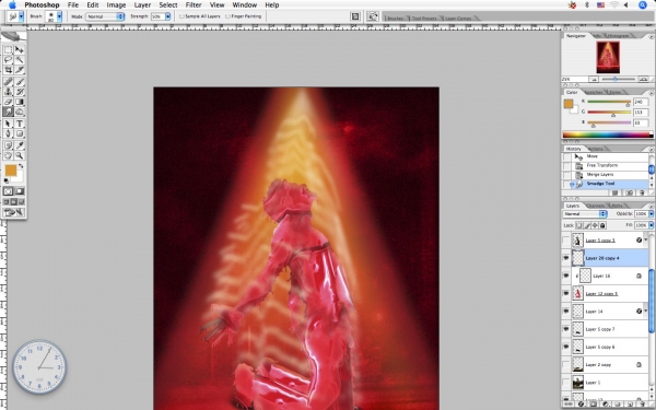 Creation of burned men: Step 36